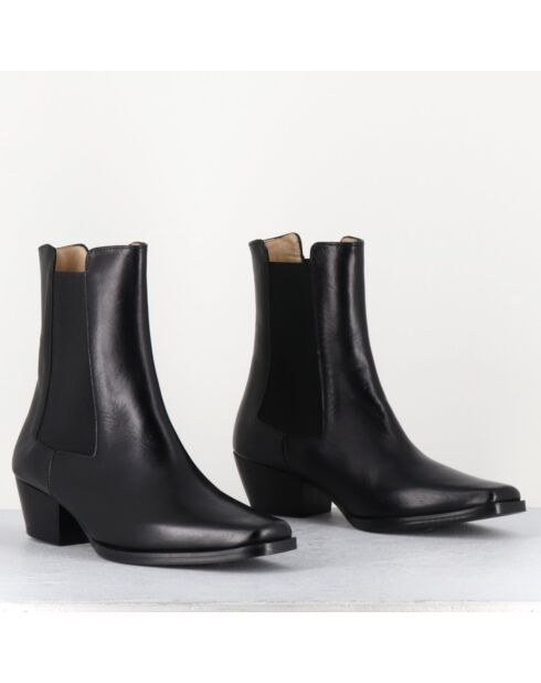 Boots en Cuir 1695 texas noires