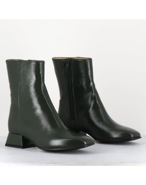 Bottines en Cuir 9916 luxe vertes