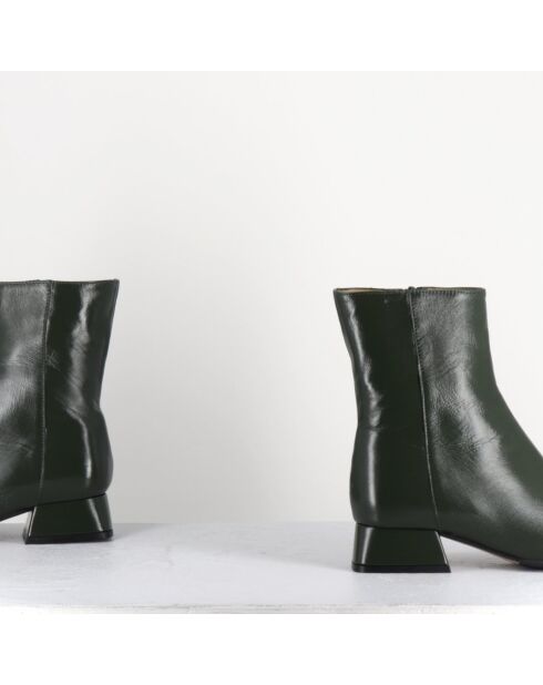 Bottines en Cuir 9916 luxe vertes
