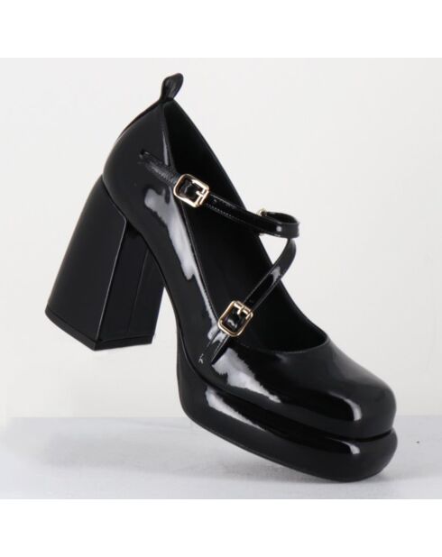 Mary Jane en Cuir abra noires - Talon : 9.5cm