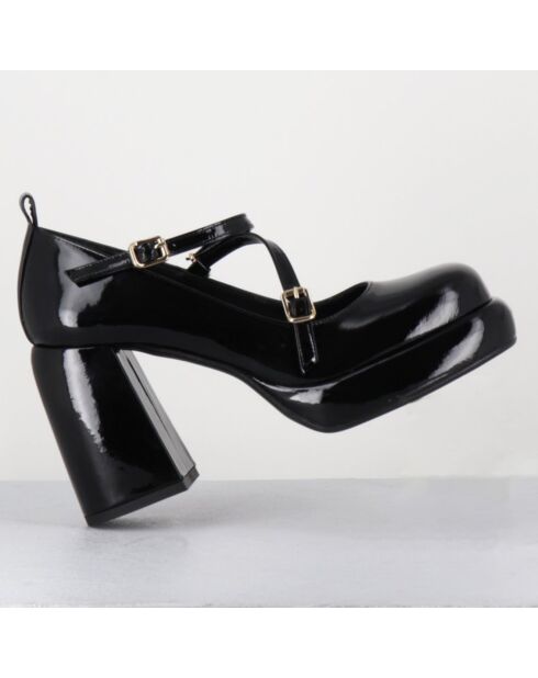Mary Jane en Cuir abra noires - Talon : 9.5cm
