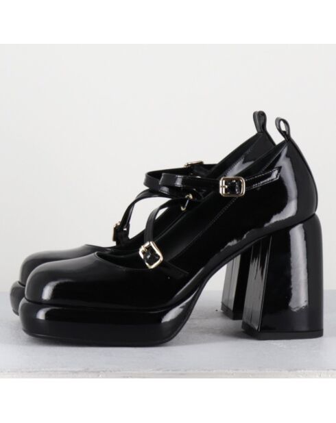 Mary Jane en Cuir abra noires - Talon : 9.5cm