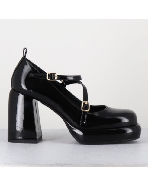 Mary Jane en Cuir abra noires - Talon : 9.5cm