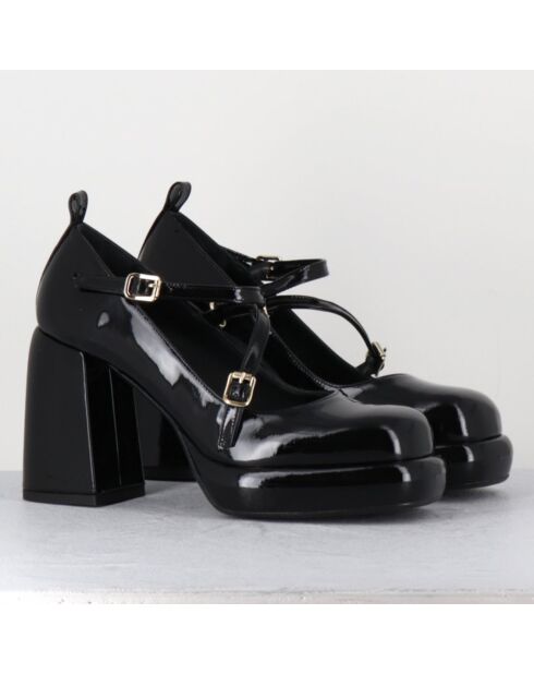 Mary Jane en Cuir abra noires - Talon : 9.5cm