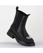 Chelsea Boots en Cuir bike noires