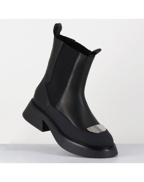 Chelsea Boots en Cuir bike noires