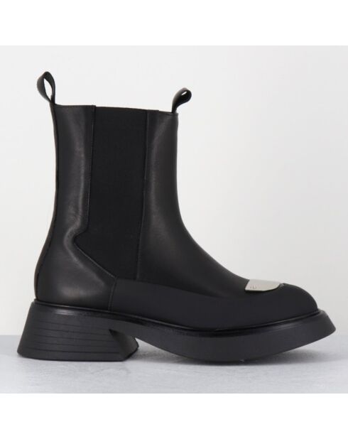 Chelsea Boots en Cuir bike noires