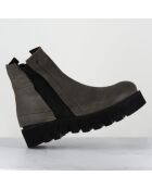Boots en Cuir chilo gris taupe