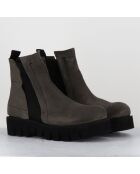 Boots en Cuir chilo gris taupe