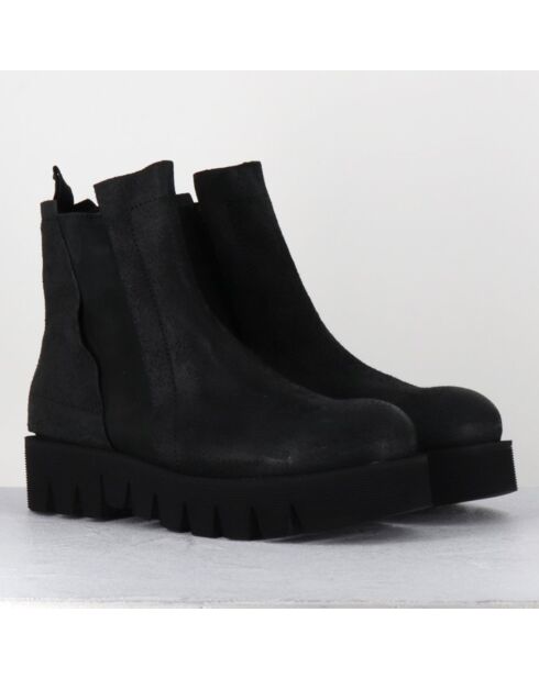 Boots en Cuir chilo noires