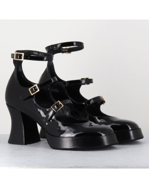 Babies en Cuir galan noires - Talon : 7.5cm