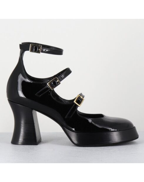 Babies en Cuir galan noires - Talon : 7.5cm