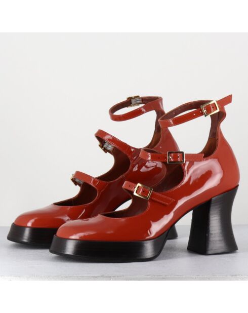 Babies en Cuir galan rouille - Talon : 7.5cm