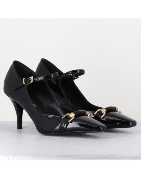 Escarpins en Cuir gela noire - Talon : 7.5cm