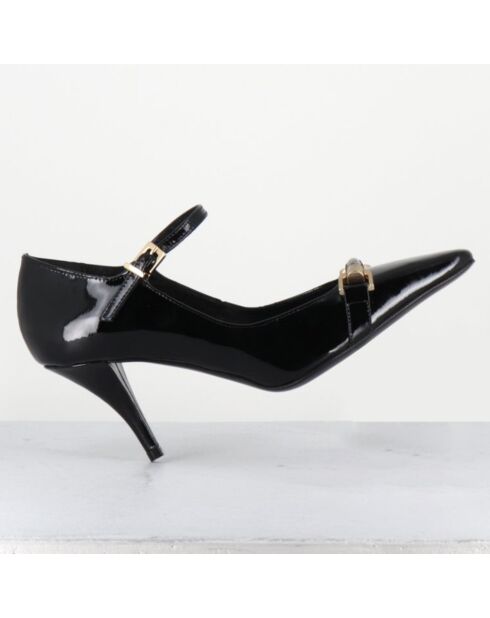 Escarpins en Cuir gela noire - Talon : 7.5cm