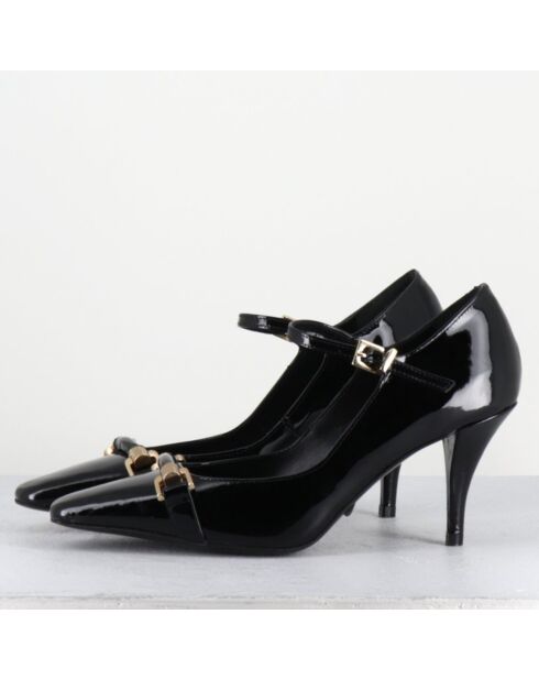 Escarpins en Cuir gela noire - Talon : 7.5cm
