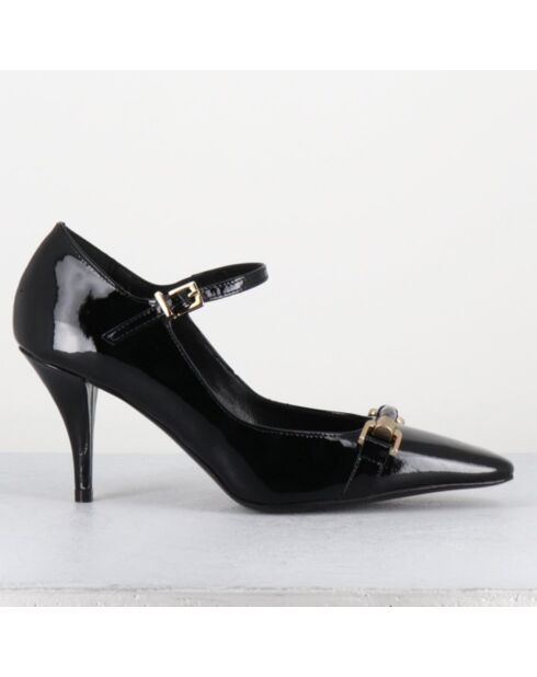 Escarpins en Cuir gela noire - Talon : 7.5cm