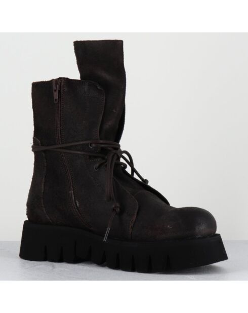Boots en Cuir hoto moka