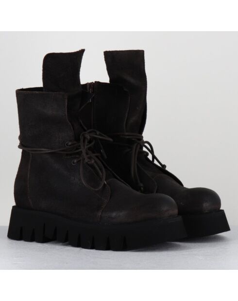 Boots en Cuir hoto moka