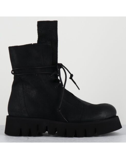 Boots en Cuir hoto noires
