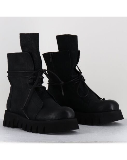 Boots en Cuir hoto noires