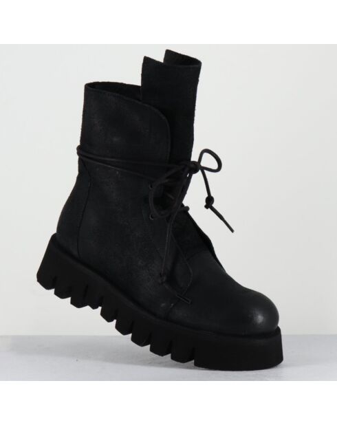 Boots en Cuir hoto noires