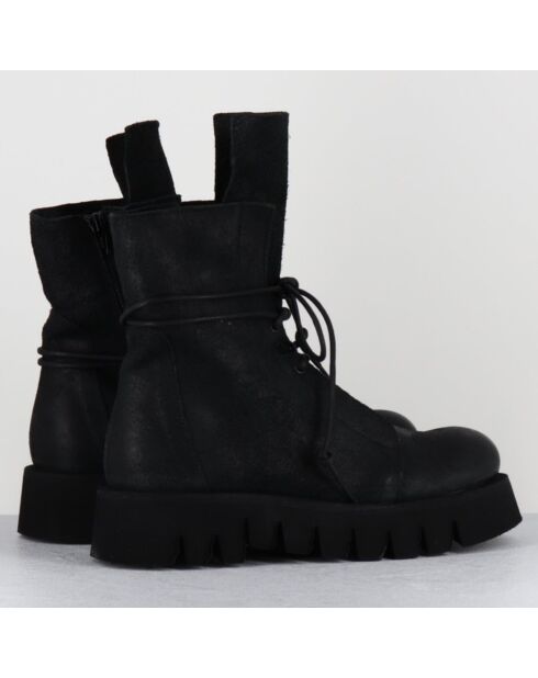 Boots en Cuir hoto noires