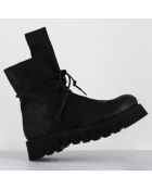 Boots en Cuir hoto noires