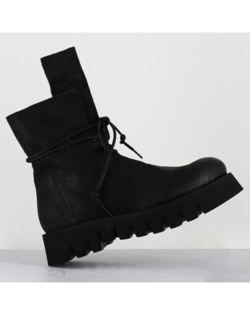 Boots en Cuir hoto noires