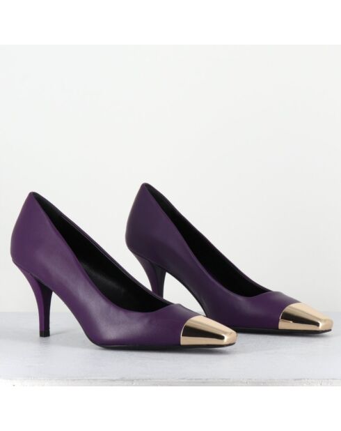 Escarpins en Cuir kecha violets - Talon : 7.5cm