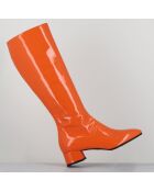 Bottes en Cuir mayera oranges