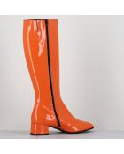 Bottes en Cuir mayera oranges