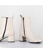 Bottines en Cuir samui lait