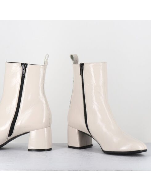 Bottines en Cuir samui lait