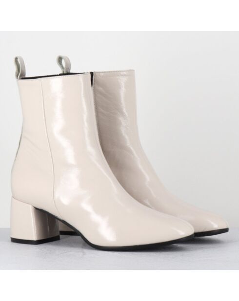 Bottines en Cuir samui lait