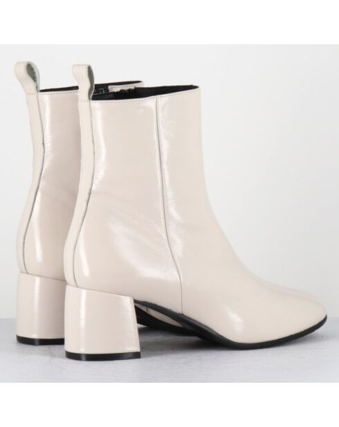 Bottines en Cuir samui lait