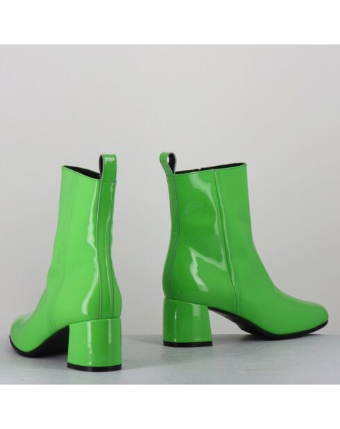 Bottines en Cuir samui vertes