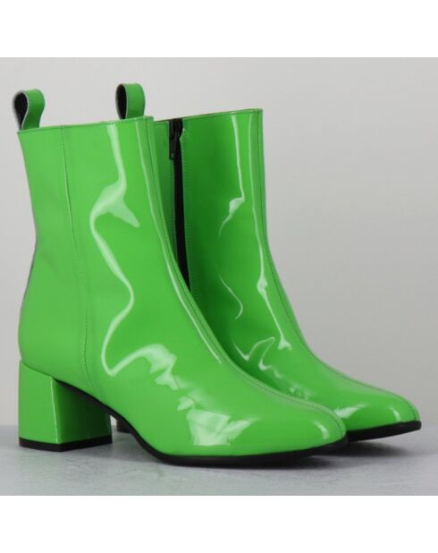 Bottines en Cuir samui vertes