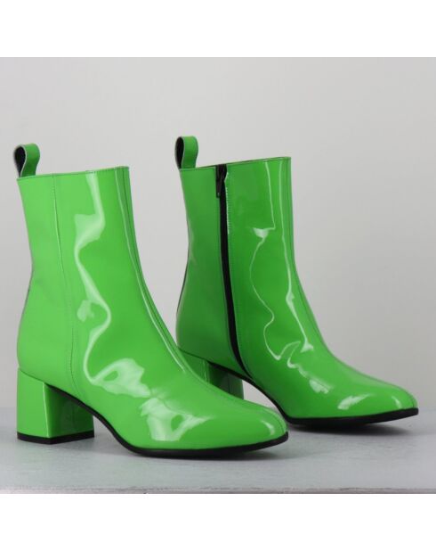 Bottines en Cuir samui vertes