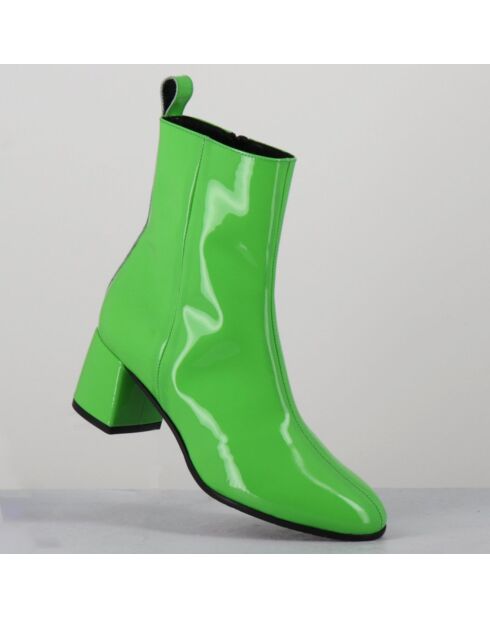 Bottines en Cuir samui vertes