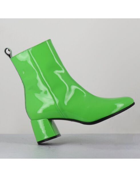 Bottines en Cuir samui vertes