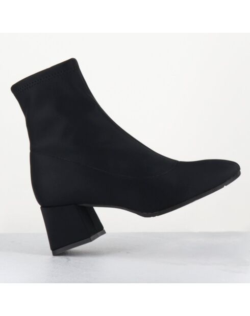 Boots en Cuir vare noires - Talon : 6cm