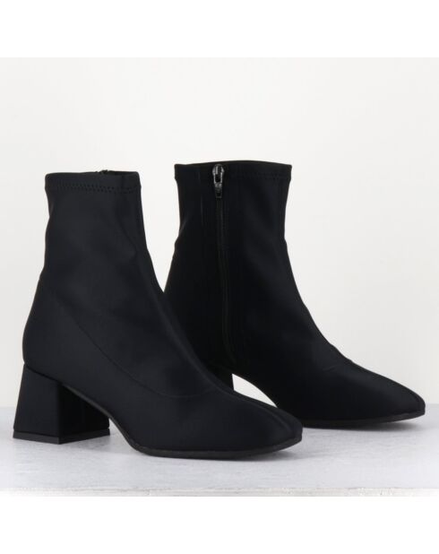 Boots en Cuir vare noires - Talon : 6cm