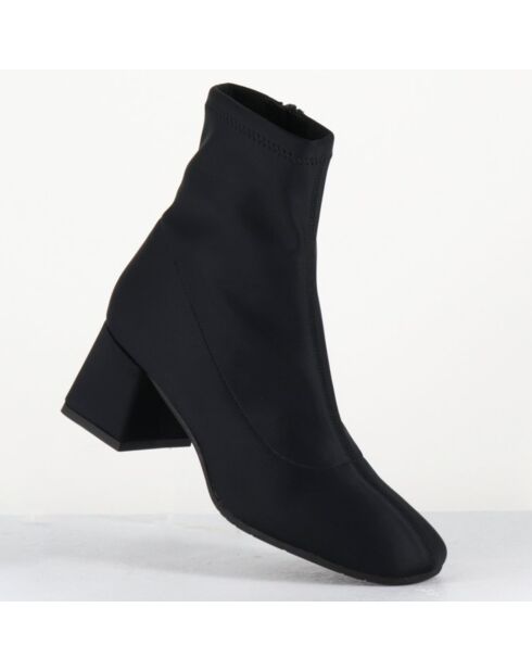 Boots en Cuir vare noires - Talon : 6cm
