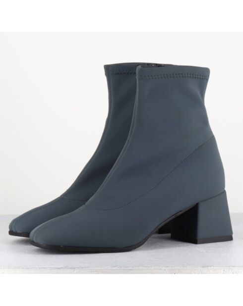Boots en Cuir vare grises - Talon : 6cm