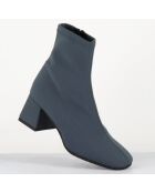 Boots en Cuir vare grises - Talon : 6cm