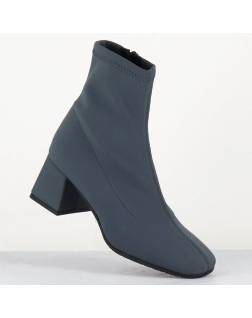 Boots en Cuir vare grises - Talon : 6cm