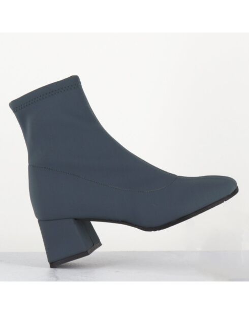 Boots en Cuir vare grises - Talon : 6cm