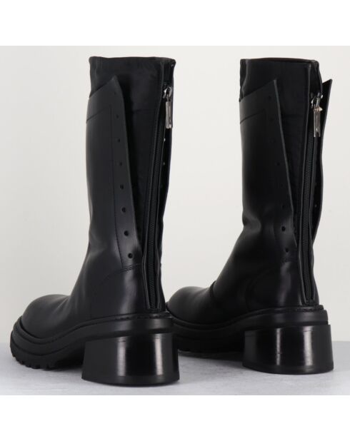 Bottines en Cuir es noires - Talon : 5cm