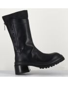Bottines en Cuir es noires - Talon : 5cm
